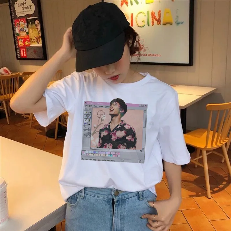 

Shawn Mendes t shirt women streetwear shirts t-shirt tshirt female Short Sleeve plus size Graphic Summer 90s top tee ulzzang