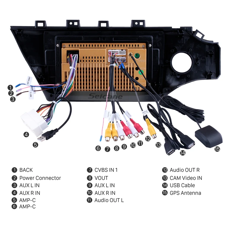 

Seicane 10.1 inch HD 1024*600 Touchscreen 2Din Android 8.1 GPS Navigation System Wifi RDS Bluetooth Car Radio For 2017 Kia K2