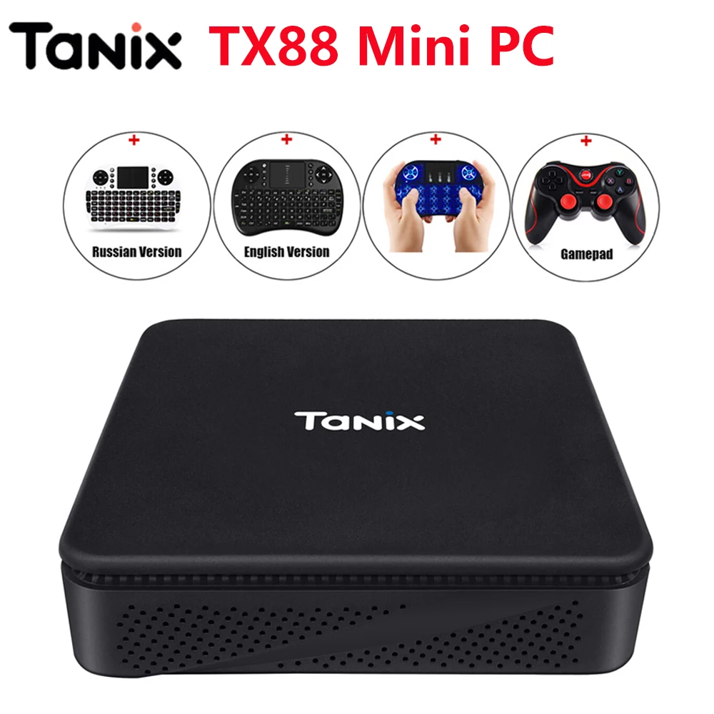 Tanix TX88 Мини ПК в GEMINI LAKE Celeron N4100 1 ГГц четырехъядерный 4 Гб DDR4 RAM 64 ROM 5G WiFi Bluetooth 0 1000M 4K LAN