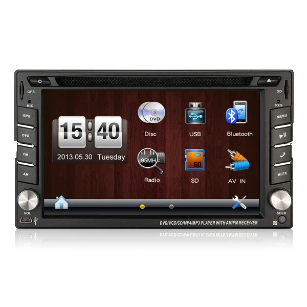 Универсальный 2 Din 6 "в тире Автомобильный dvd плеер gps/радио/FM/USB/SD/Bluetooth/tv HD