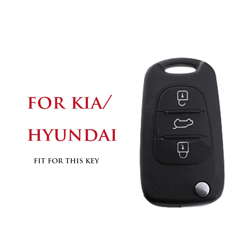 Чехол для автомобильного ключа из натуральной кожи с 3 кнопками Kia Rio Picanto Sportage Soul