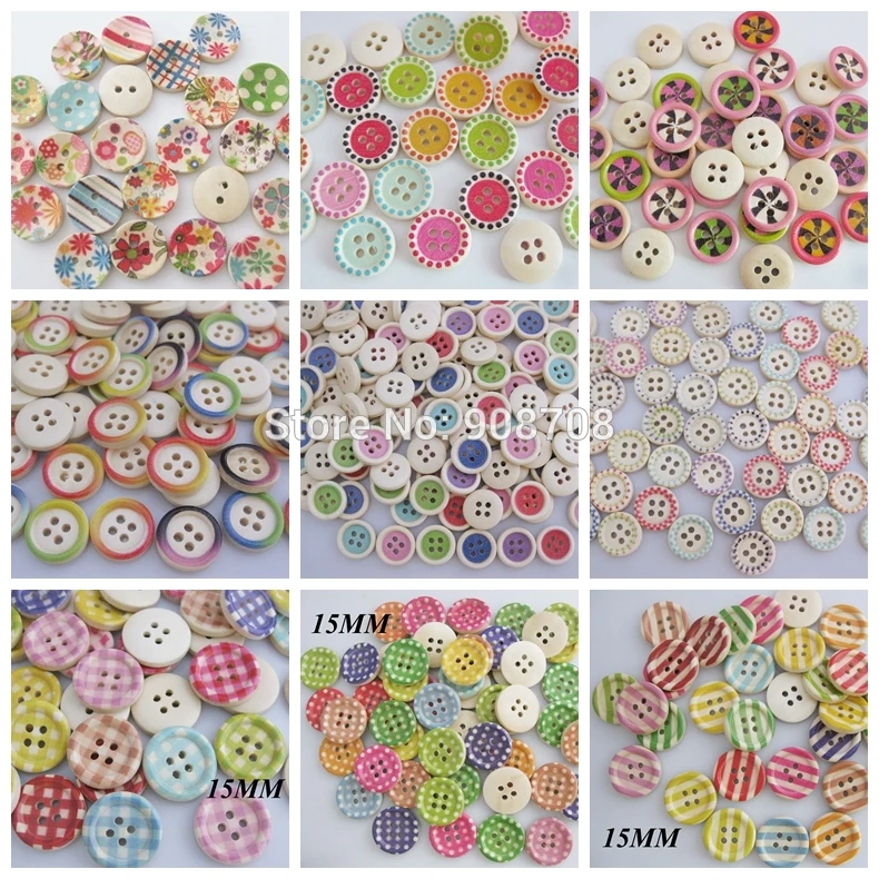 200 шт. декоративные пуговицы для рубашек 15 мм|buttons children|wooden buttonsshirt buttons |