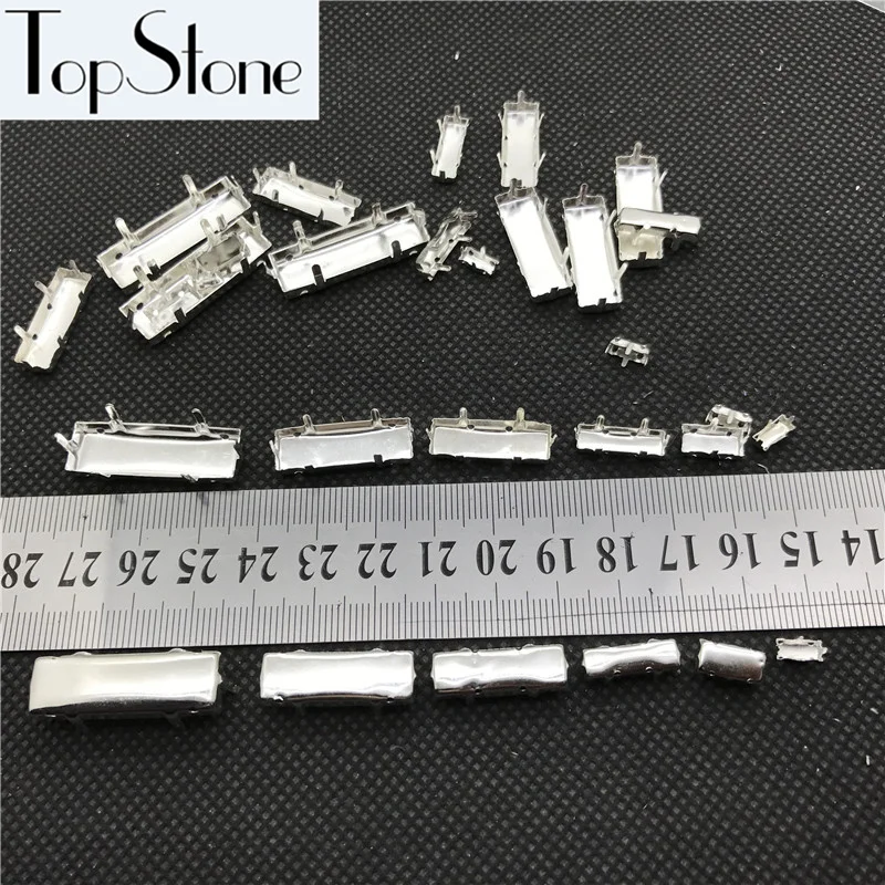 Все размеры багет прямоугольная металлическая чашка Когти серебро/латунь цвет