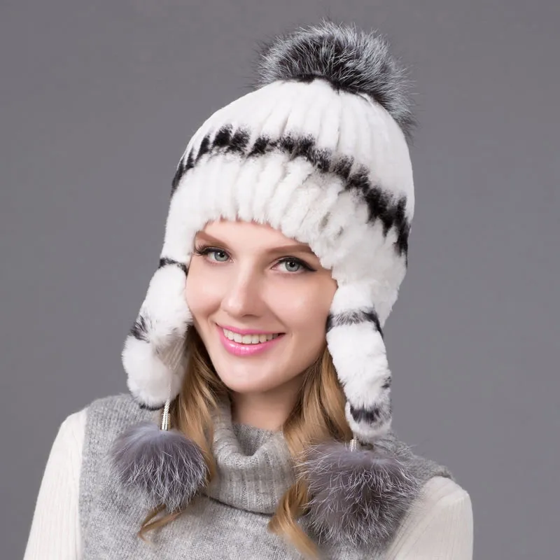 Новая осенне зимняя меховая шапка женская с кроличьим мехом Женская замшевая
