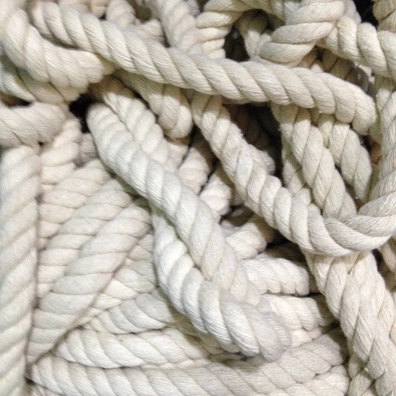 

Cotton Rope 3 Strand Twisted. 3/8" Natural. Untreated & Unbleached.