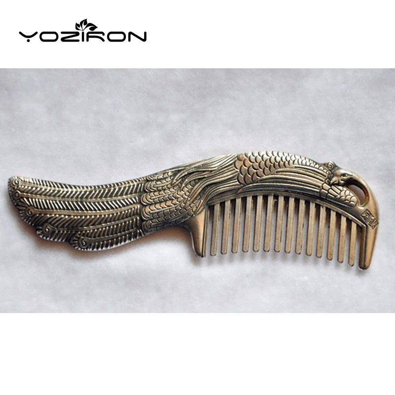 Новинка 2017 года Мельхиор материал и резные Павлин Редкие Лаки гребень металла
