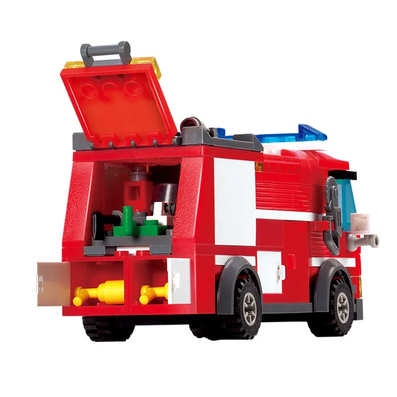 206 шт./компл. Legoings пожарная машина спринклерная DIY строительные блоки наборы