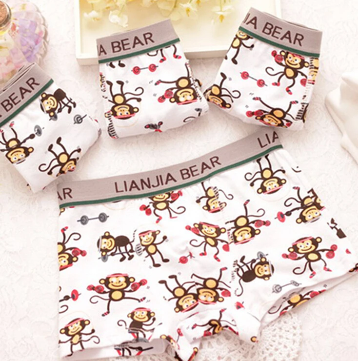 4 шт./Лот хлопковые трусы-боксеры для мальчиков |