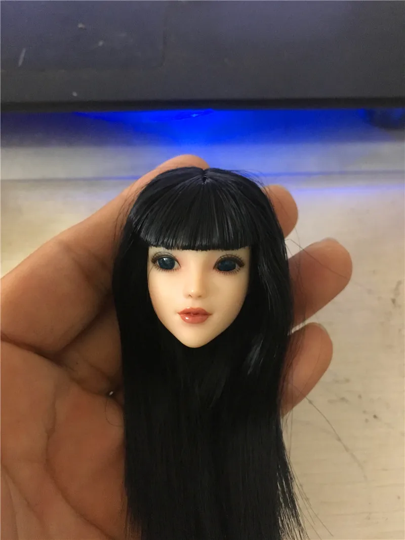 На заказ 1/6 женская голова резная BJD бледная резьба окрашенная модель с