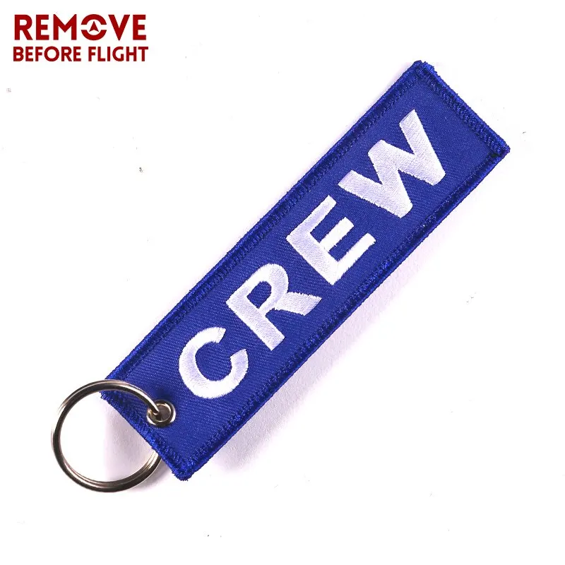 3 PCS/LOT Blue Crew Keychain for Motorcycle Keychains llaveros Luggage Tag Embroidery Key Chain Fashion Jewelry Wholesale | Украшения и