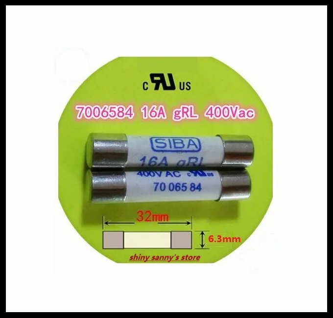Новый керамический предохранитель DMI Fuse 2 шт./лот 6 3x32 мм 16 А gRL AC400V 70 065 84