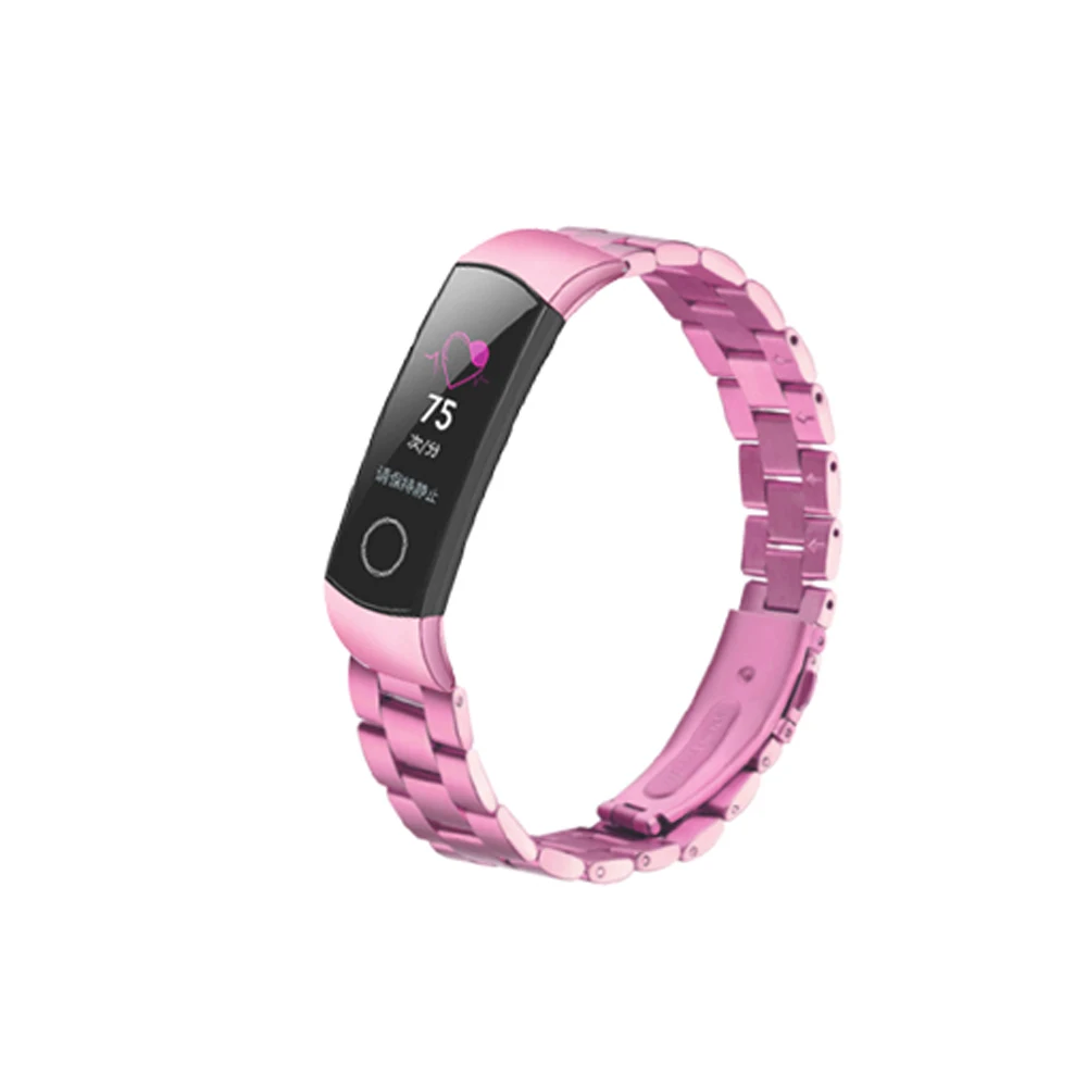 Металлический ремешок для honor band 5 4, браслет из нержавеющей стали, браслет для huawei honor band 5, оксиметрические Смарт-часы, модный ремешок для часов