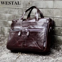 westal mens bag genuine leather crossbody bags male messenger bag men shoulder bags 14 laptop briefcases man totes handbags