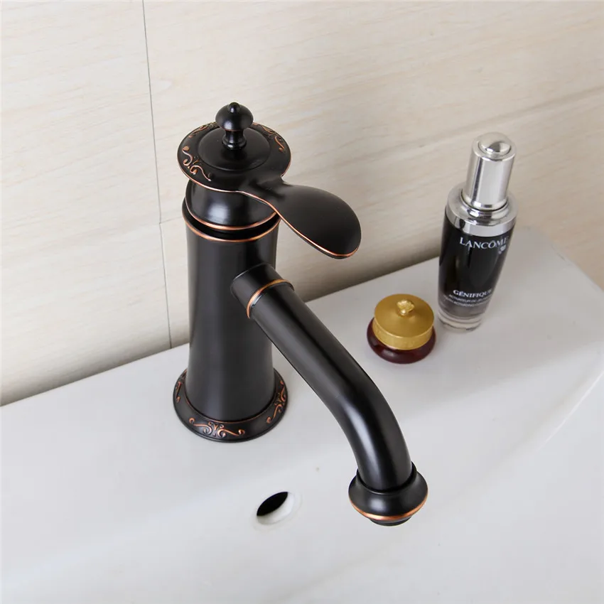 KEMAIDI современный смеситель для раковины ванной комнаты кран масло бронзовая