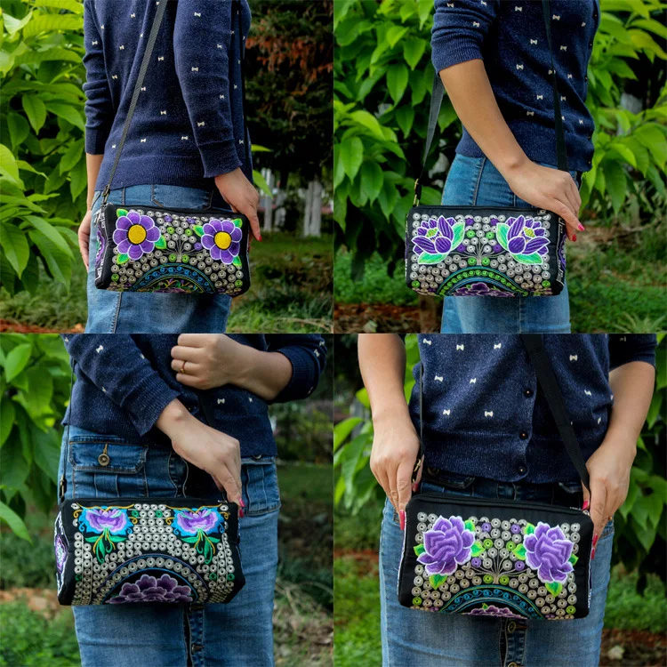 Новая модная национальная маленькая сумка с вышивкой! Горячая Цветочная вышитая