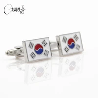 fun korean flag cufflinks nail sleeve shirt korean mens cufflinks