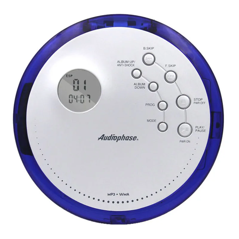 Портативный CD плеер Walkman Поддержка MP3/WMA/CD R/CD RW Питание от батареи AA встроенный