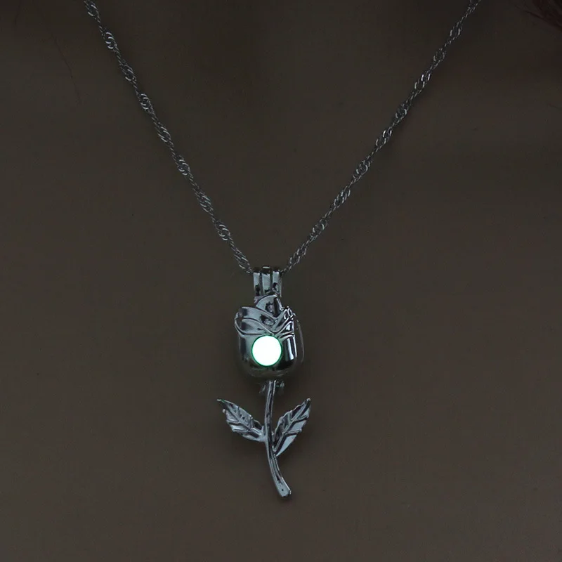 Ожерелье с подвеской в виде цветка розы аксессуары для ожерелья эфирными маслами