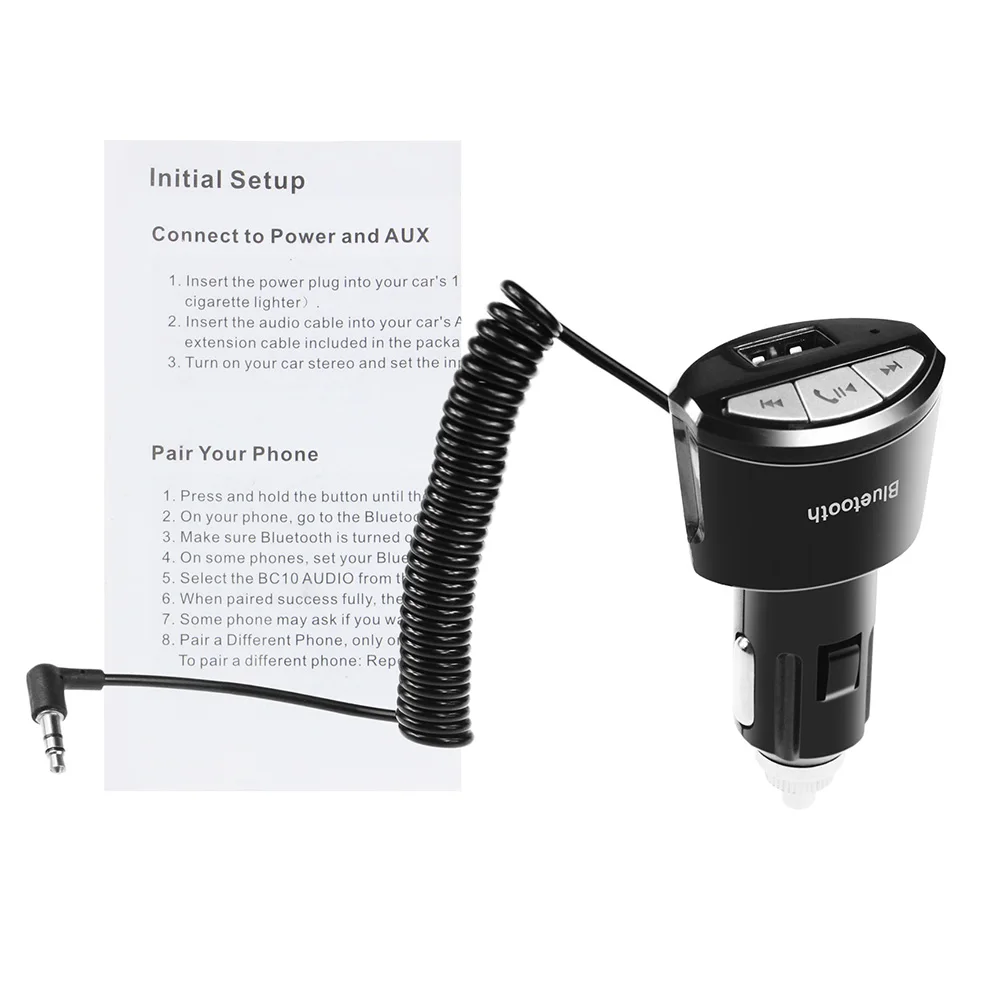 Беспроводной автомобильный Bluetooth Aux аудио приемник адаптер стерео 3 5 мм Handsfree