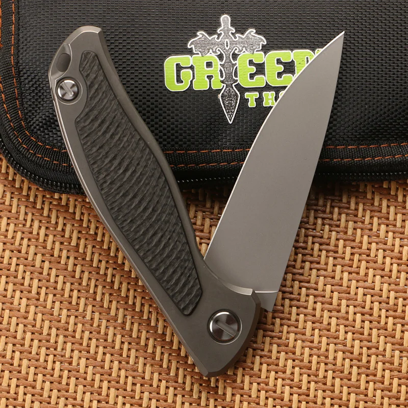 Складной нож Green thorn Flipper клинок 95 K110 с титановым лезвием и подшипниками из