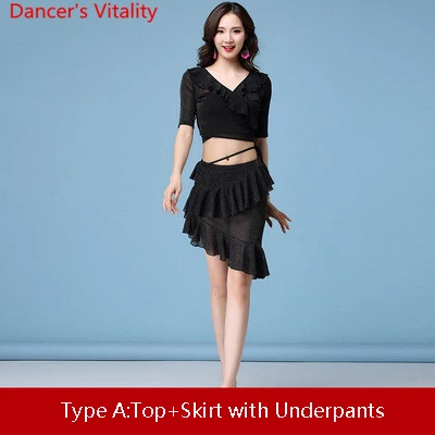 Type A as picture Танец живота топ юбки сексуальные женщины начинающих Slim Fit весна-лето сетка индийский восточный танец практика одежда наряд - Цвет: Type A as picture