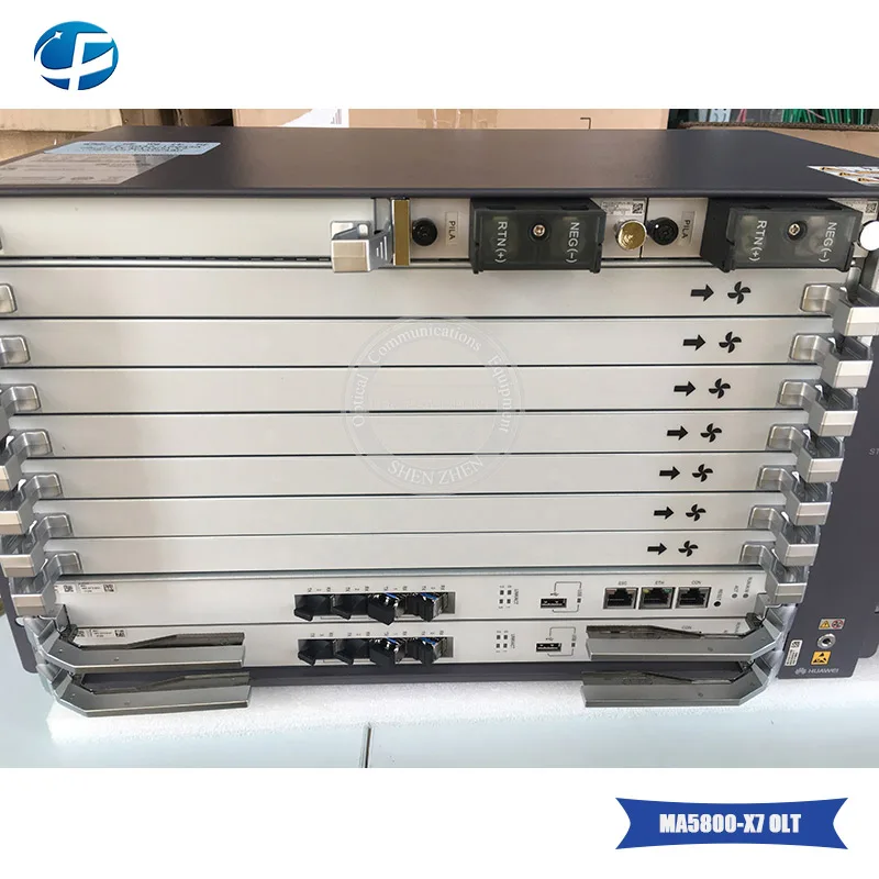 Новый MA5800 X7 GPON EPON OLT Оптический линейный терминал 2 * МПЛА Пила DC Мощность