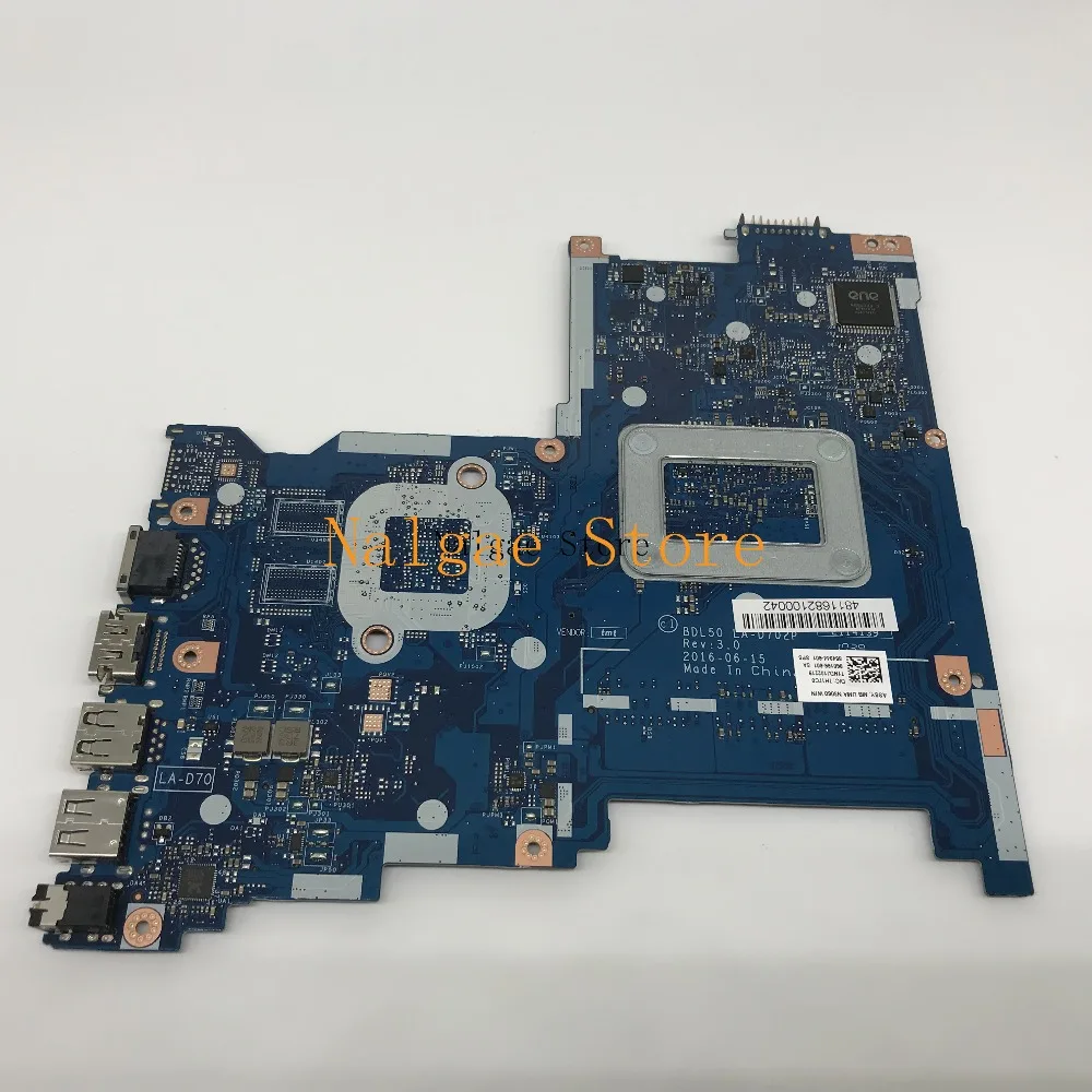 Для HP 250 G5 15 AY материнская плата для ноутбука BDL50 LA D702P 854943 601 501 001 N3710 100% полностью