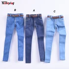 Женская одежда в масштабе 16, узкие женские джинсы, облегающие джинсы CF001 ABC для куклы 12 дюймов PH Jiaoudol, боди, аксессуары для фигурок