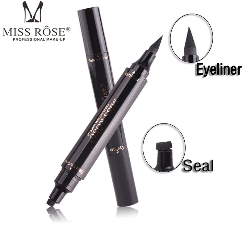 Подводка для глаз Miss Rose водостойкая Черная Водостойкая двойной макияж 2017|brand eyeliner