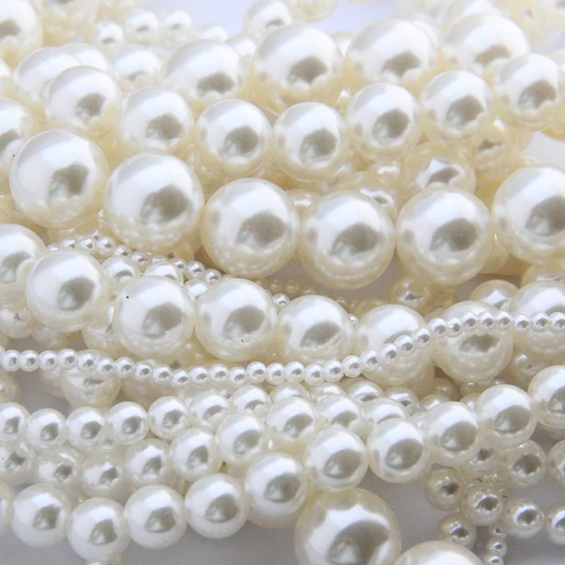 4/6/8/10/12/14/16/18/20 мм 1 упак. свободные пространства одежды бисер DIY Pearl ABS круглые