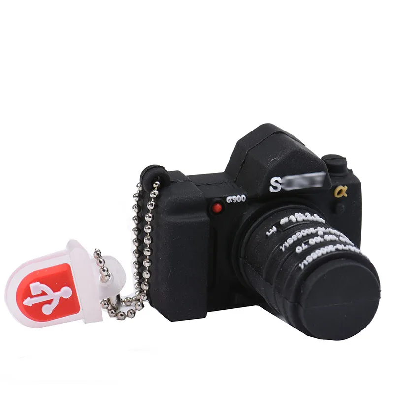 C Jaster логотип цифровой одиночный объектив Reflex 2,0 usb флэш-накопитель камера ручка привод 4 ГБ 16 ГБ 32 ГБ 64 Гб силиконовая Флешка Gigt - Цвет: C