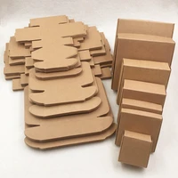 50pcs blank kraft cardboard aircraft paper boxes handmade soap packing box wedding favor gift carton 8 sizes