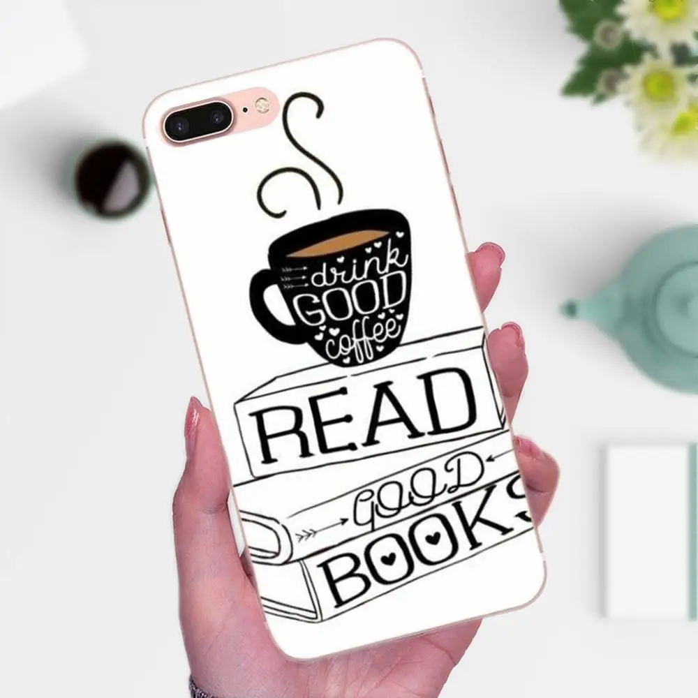 Ok But First Coffee Book Girl мягкий силиконовый прозрачный чехол из ТПУ для Xiaomi Redmi Note 2 3 3S 4 4A 4X