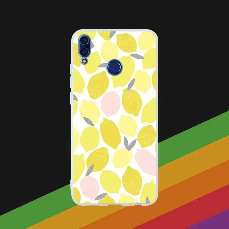 Чехол для телефона летние фрукт лимон арбуз ананас для huawei Honor 10i 20 Pro 9X Lite 8a 8x max 8c 7x 7a pro 6x V20 бледный мягкий