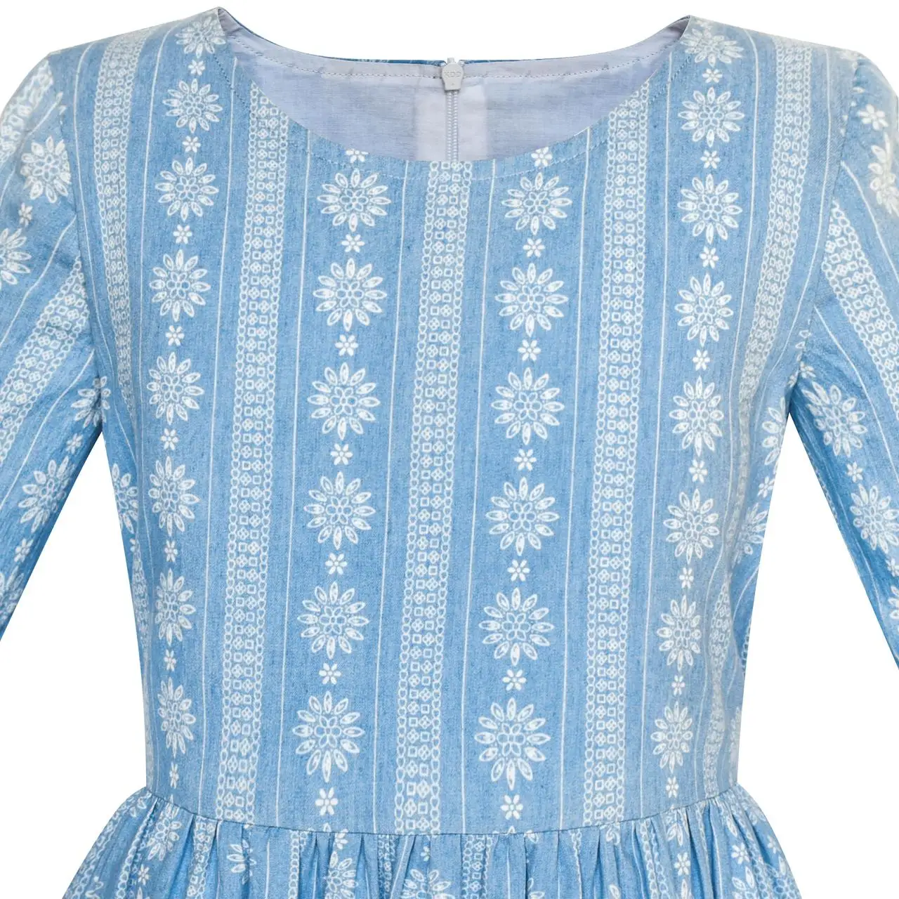 Sunny Fashion платья для девочек Цветок Девушка Платье Джинсовый Синий Колокольчик
