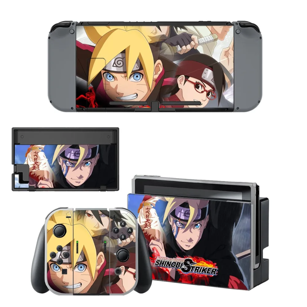Nintend переключатель виниловые наклейки Стикеры Для nintendo консоли коммутатора и контроллер кожи Комплект для аниме Наруто к Boruto