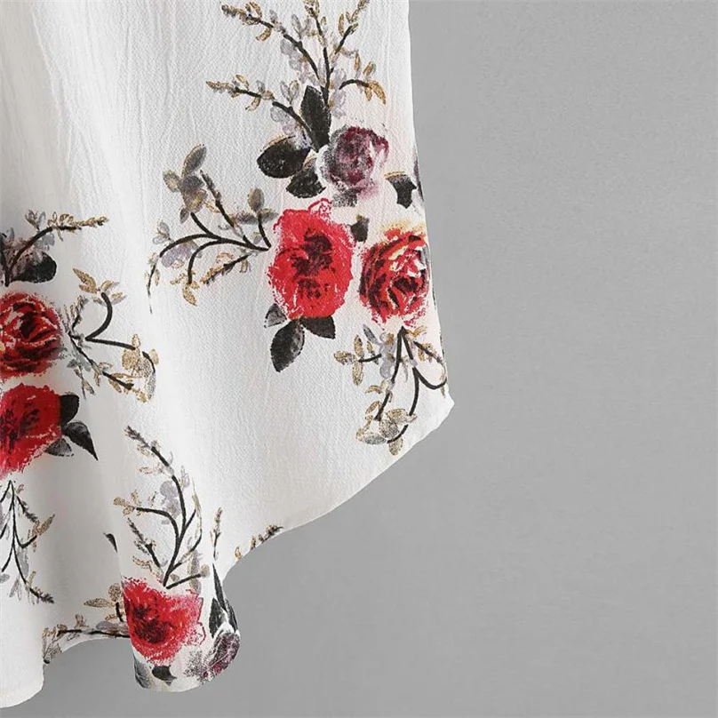 

Women Chiffon Blouse V-Neck Mesh Patchwork Casual Tops Shirts Flower Clothes Fashion Women Clothing Summer Sleeveless t-shirts