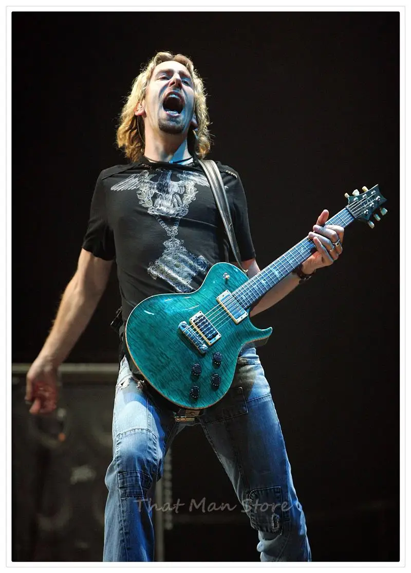 Белый бумажный постер с изображением скалы Nickelback Никола и бара для студенческого