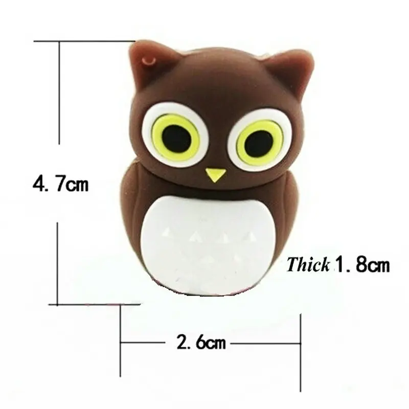 Реальная Емкость USB stick 2 ГБ 4 8 16 32 64 128 256 512 Сова Pen Drive Подарок Флэш Диск flash drive|owl pen
