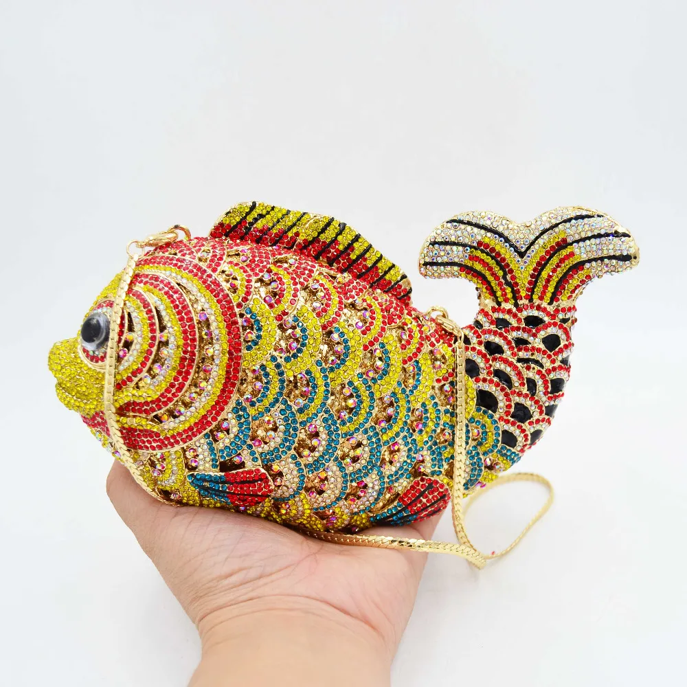 Дизайнерский кошелек Fish для вечерние миниатюрная сумка-мессенджер модный клатч