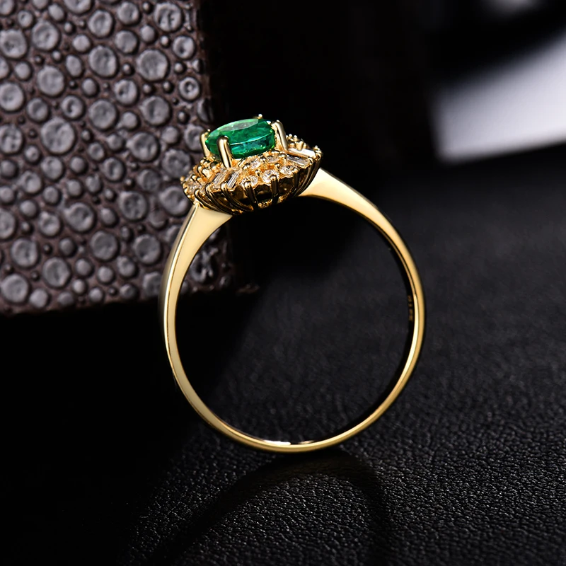 Женское кольцо с изумрудами LOVERJEWELRY роскошное Ювелирное Украшение из настоящего