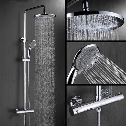 Хромированная отделка для ванной комнаты 8 дюймов настенный термостатический