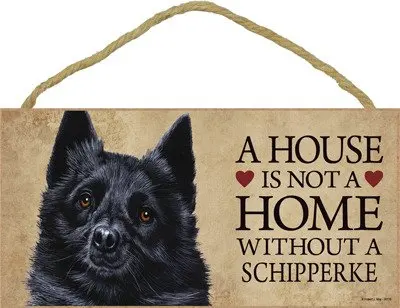 Дом Meijiafei-это не дом без деревянных табличек Schipperke 5 "x 10" | и сад
