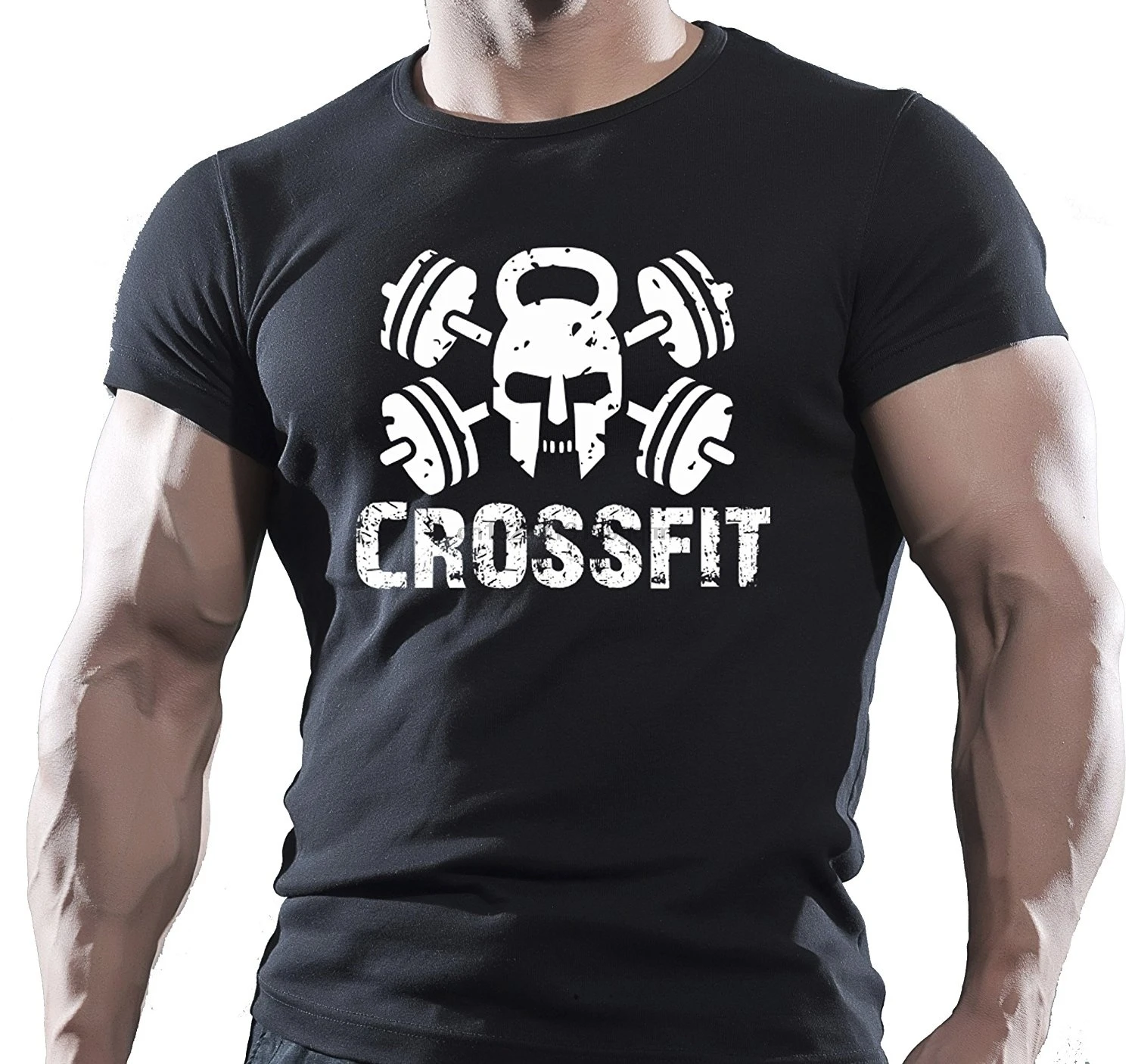 Кроссфит WOD функциональная тренировка фитнес сила Спорт черная футболка
