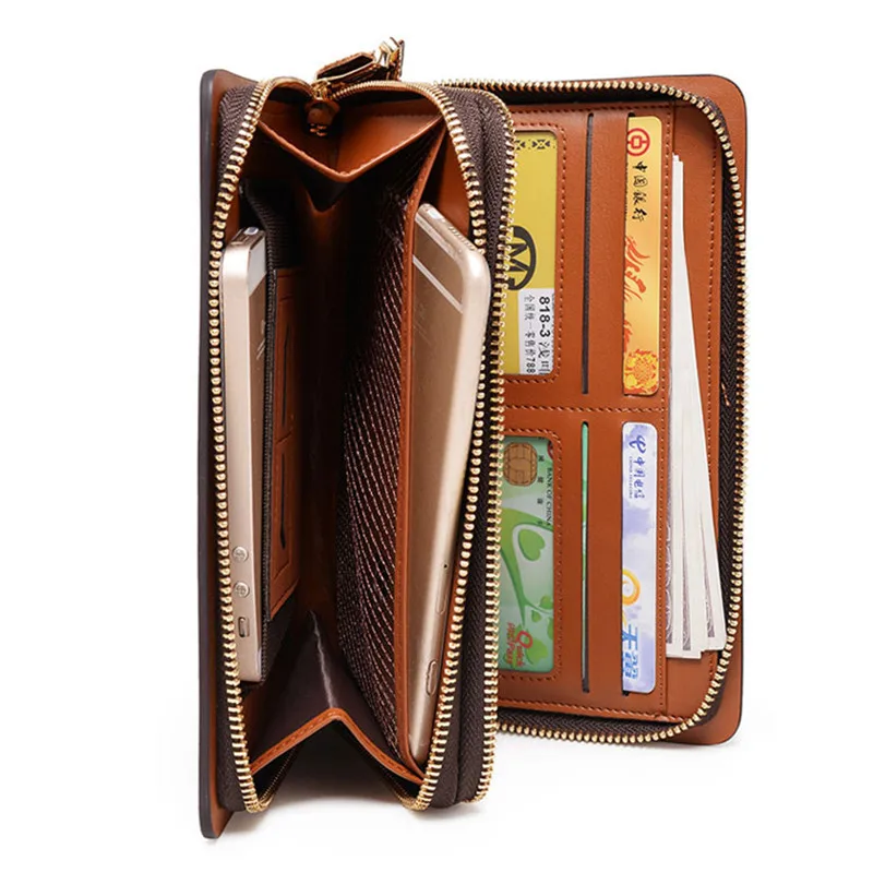 Длинный кошелек из натуральной кожи аллигатора для мужчин брендовый