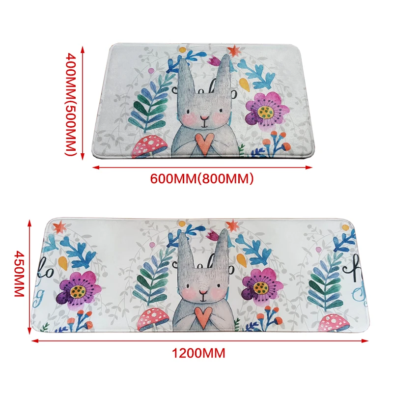 Мультяшный кролик дизайнерские коврики для ванной Нескользящие Коврики дверей