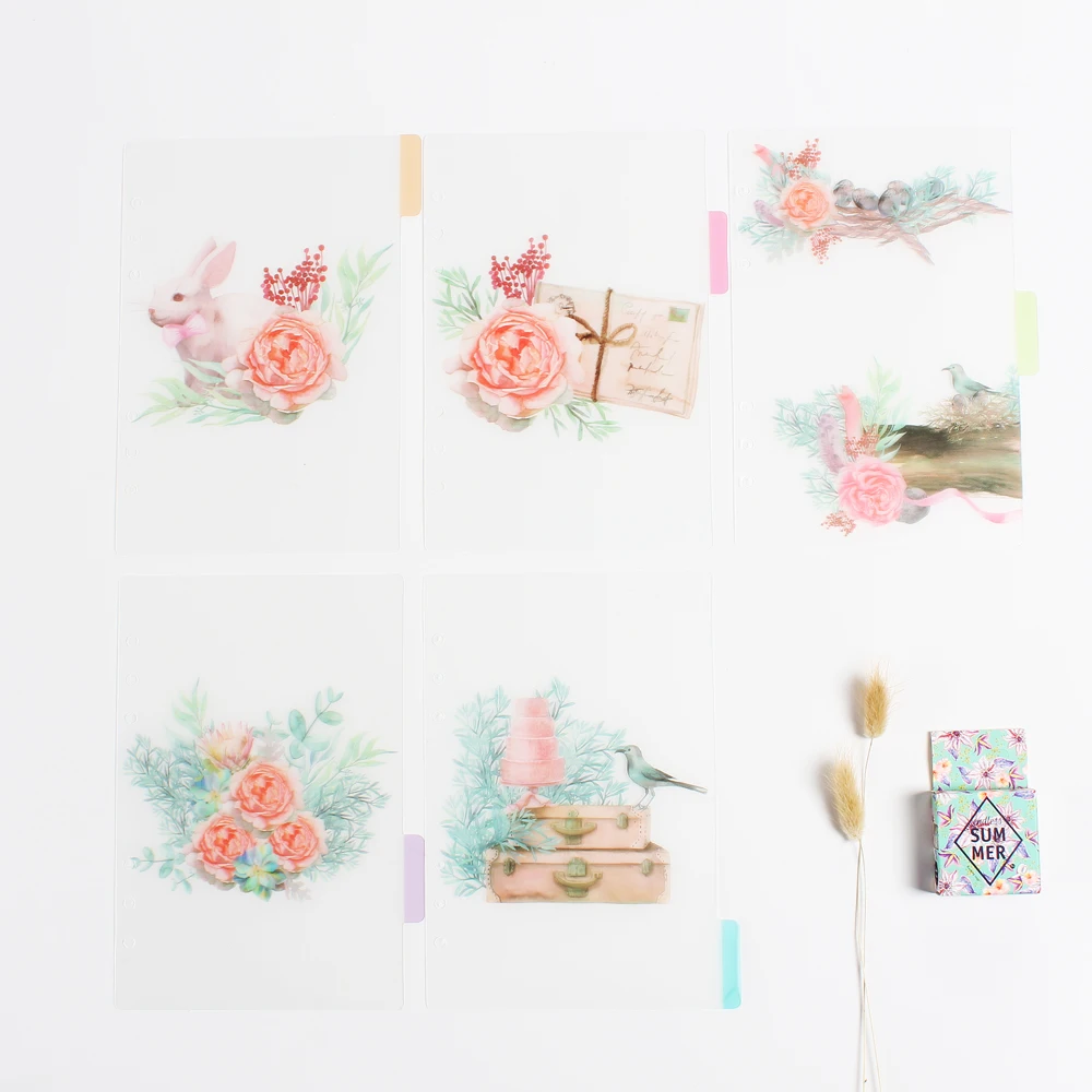 Индексная бумага для спиральных блокнотов 6 отверстий|index paper|stationery a56 hole |