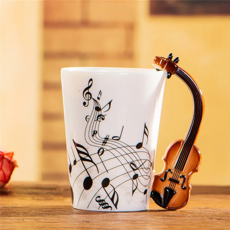 Instruments/notes Creative Ceramic Mug Milk Coffee Cup Home Office Tea Novelty Gifts | Mugs