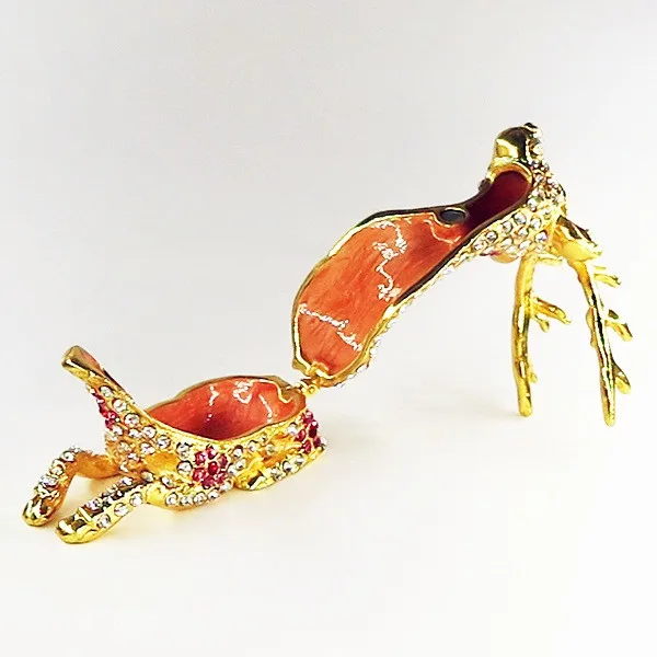 Сплав металла животных шкатулка подарок ремесло живопись набор шнека кольцо