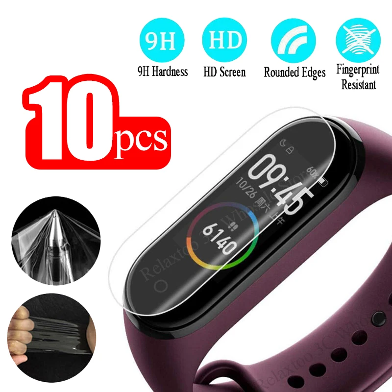 10 шт. защитная пленка для экрана Xiaomi Mi Band 4 умный Браслет MiBand не закаленное